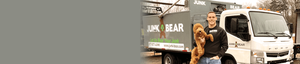 Junk Bear expert with dog