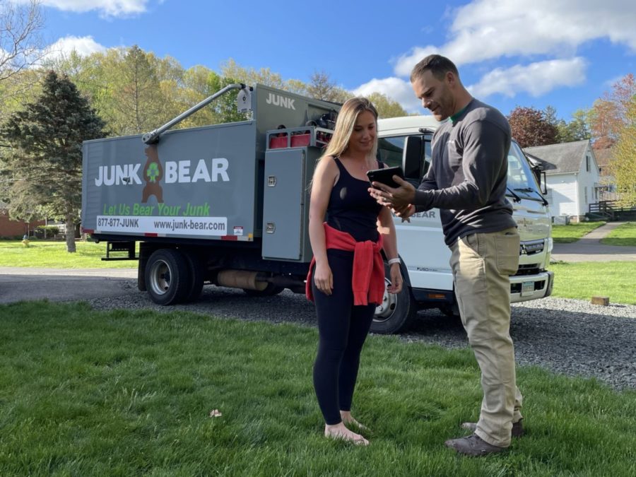 Junk Bear Property Cleanout quoting customer