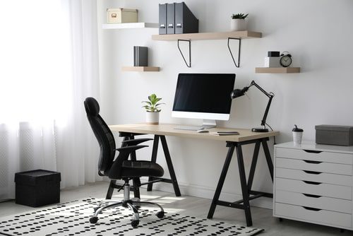 Home desk in need of furniture removal services