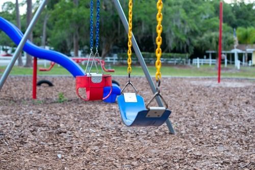 Plastic swing set in need of swing set removal services in Connecticut