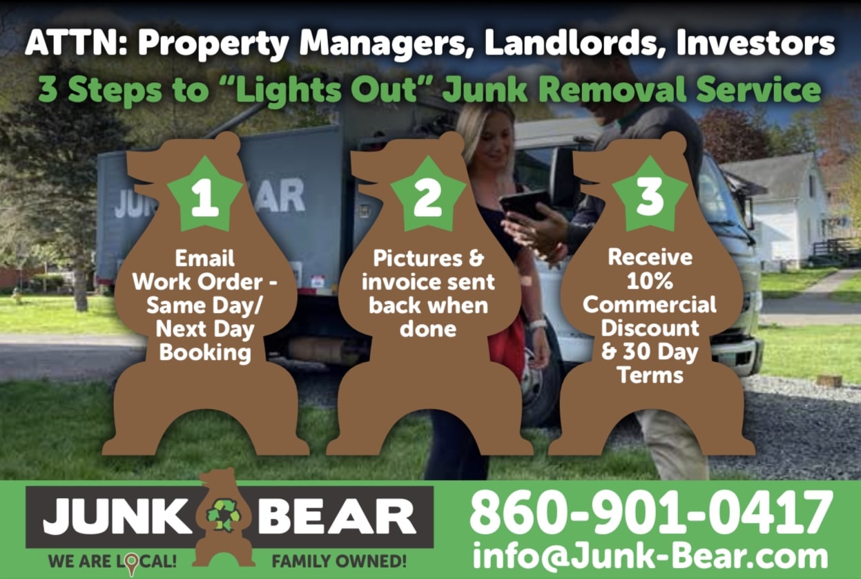 Junk Bear working with local property management companies for their junk removal needs